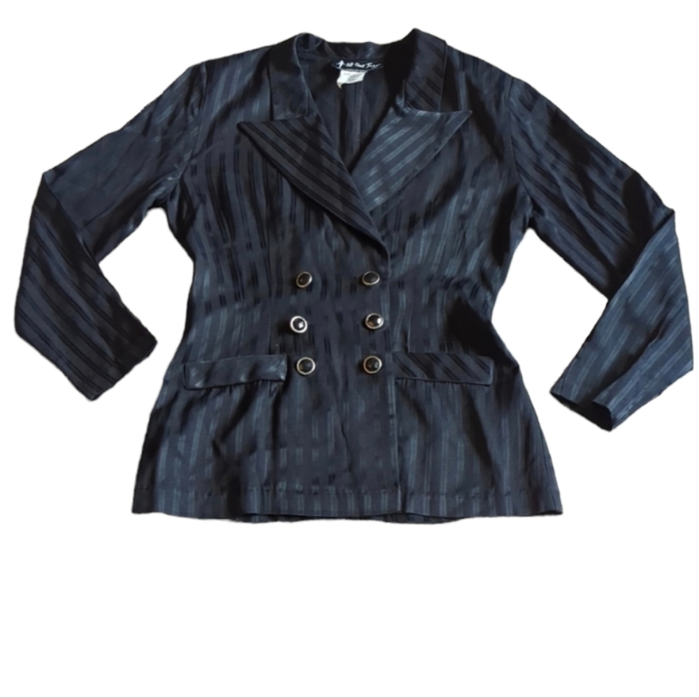 Y2K All that Jazz Double Breasted Blazer Black Academia Vintage Grunge 5/6